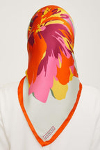 Armine 23 Kış  İpek Eşarp-9 Turuncu