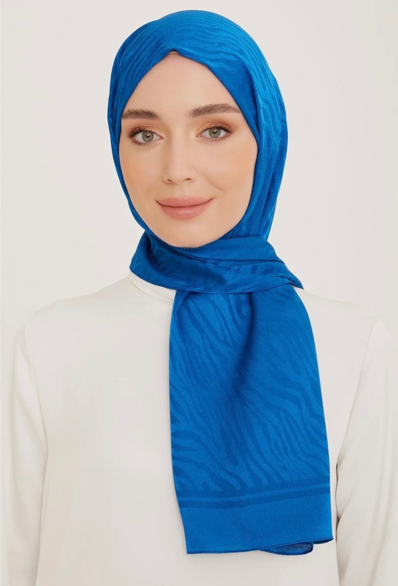 Armine 23k Janjan Jakar Şal-7 Saks Mavisi