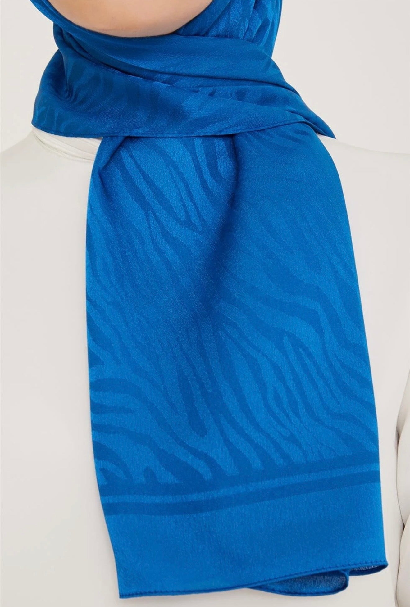 Armine 23k Janjan Jakar Şal-7 Saks Mavisi