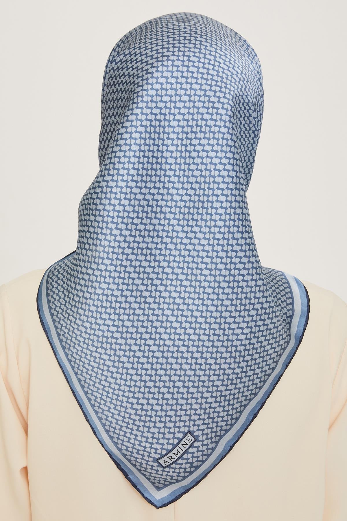 Armine 24 Kış İpek Eşarp-1 Bebek Mavi