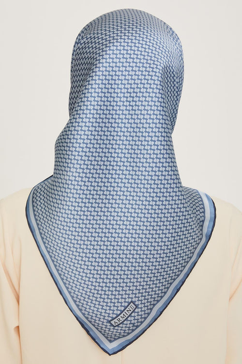 Armine 24 Winter Silk Scarf-1 Baby Blue