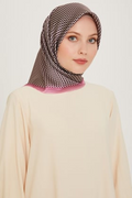 Armine 24 Winter Silk Scarf-1 Pink