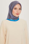 Armine 24 Winter Silk Scarf-1 Sapphire Blue