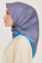 Armine 24 Kış İpek Eşarp-1 Saks Mavisi