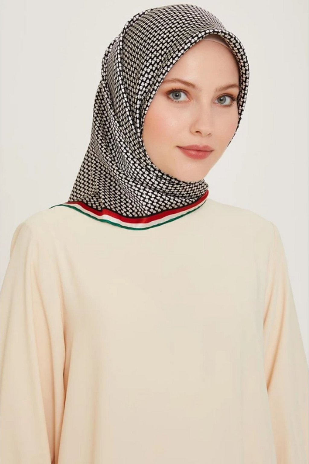 Armine 24 Winter Silk Scarf-1 Green