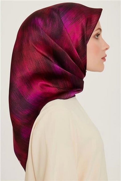 Armine 24 Winter Silk Scarf-10 Fuchsia
