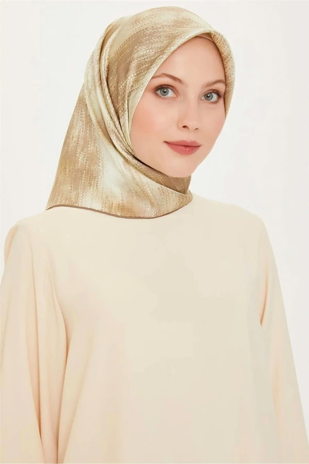 Armine 24 Kış İpek Eşarp-10 Taş Rengi