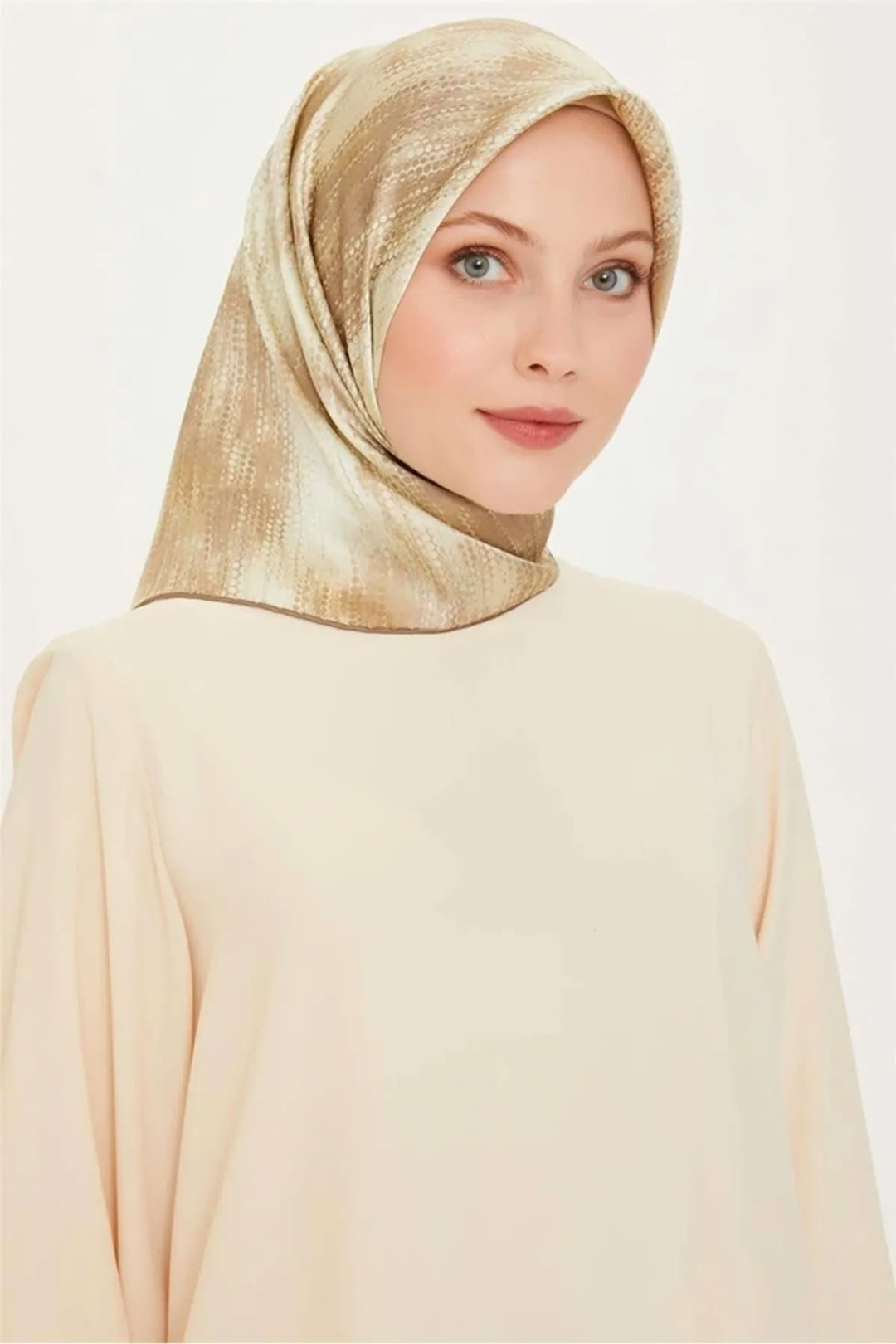 Armine 24 Kış İpek Eşarp-10 Taş Rengi