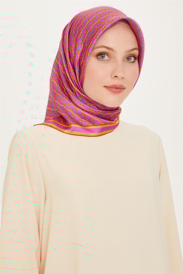 Armine 24 Kış İpek Eşarp-11 Fuşya