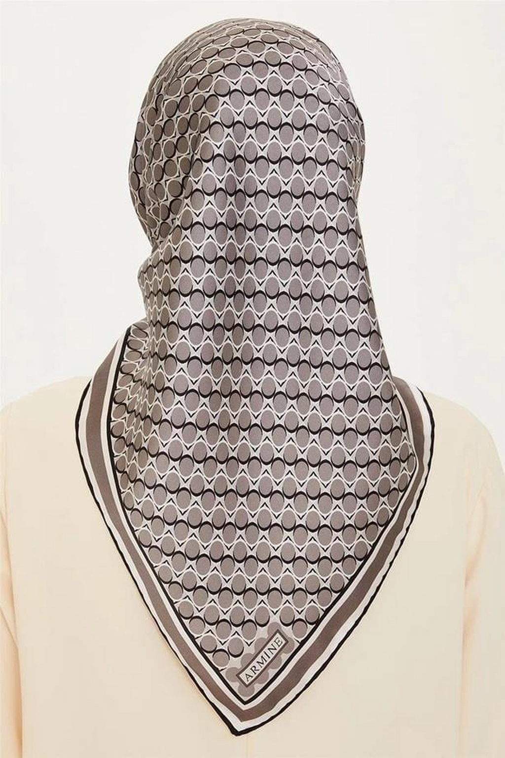 Armine 24 Winter Silk Scarf-11 Grey