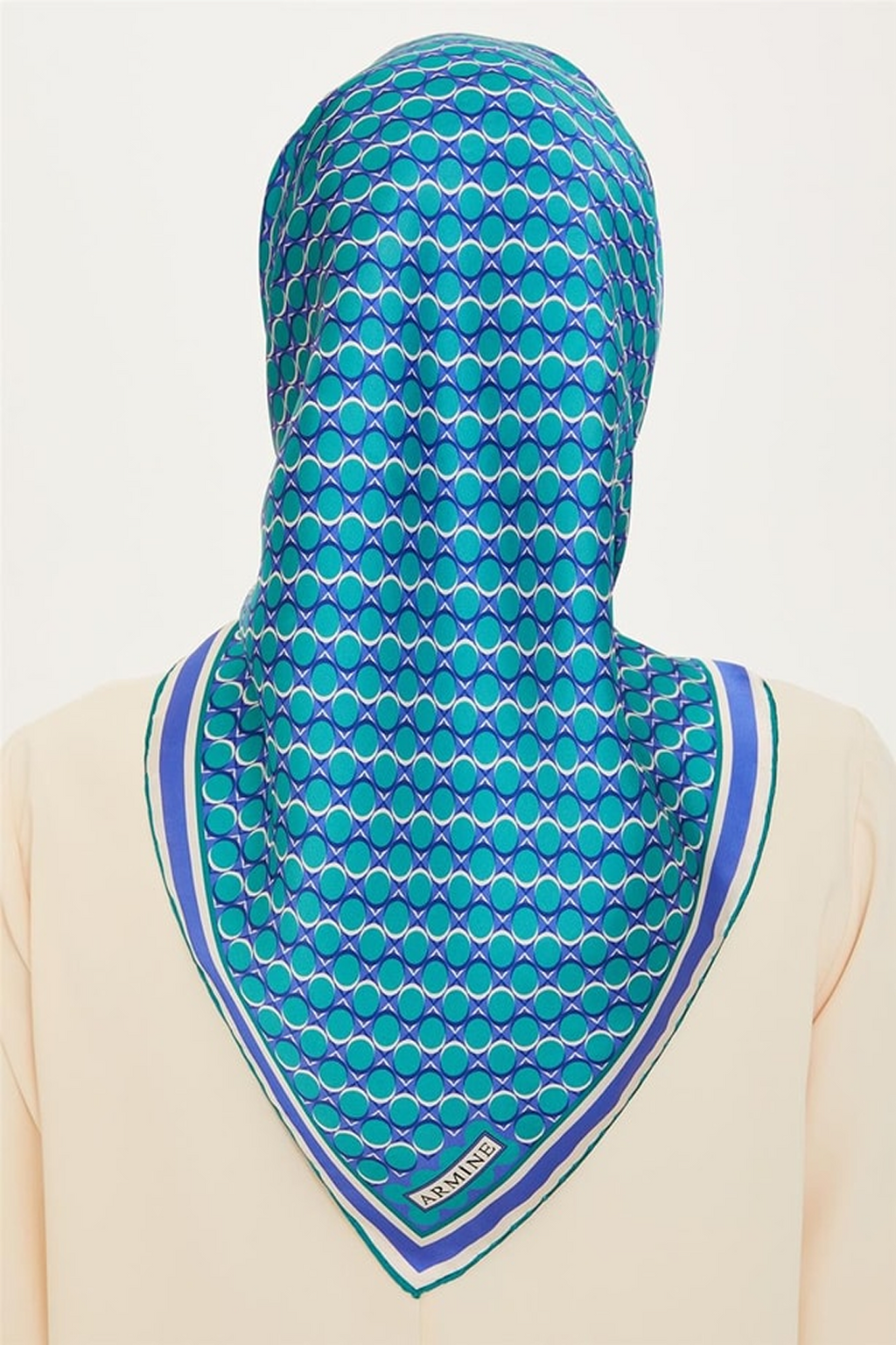 Armine 24 Winter Silk Scarf-11 Indigo