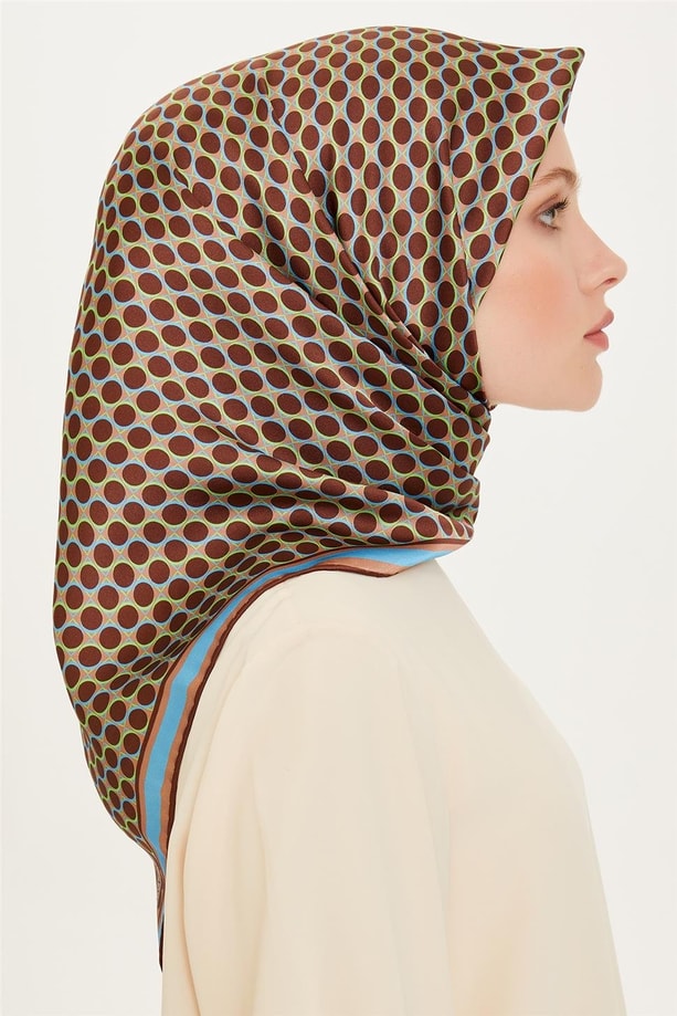 Armine 24 Kış İpek Eşarp-11 Kahve