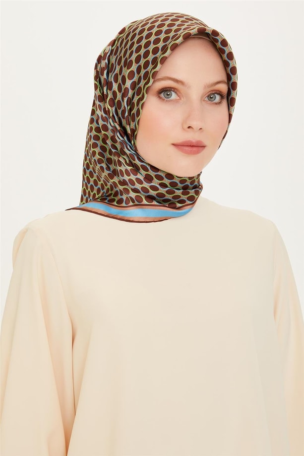 Armine 24 Kış İpek Eşarp-11 Kahve