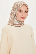 Armine 24 Winter Silk Scarf-11 Cream