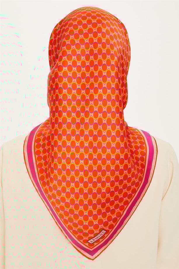 Armine 24 Kış İpek Eşarp-11 Turuncu