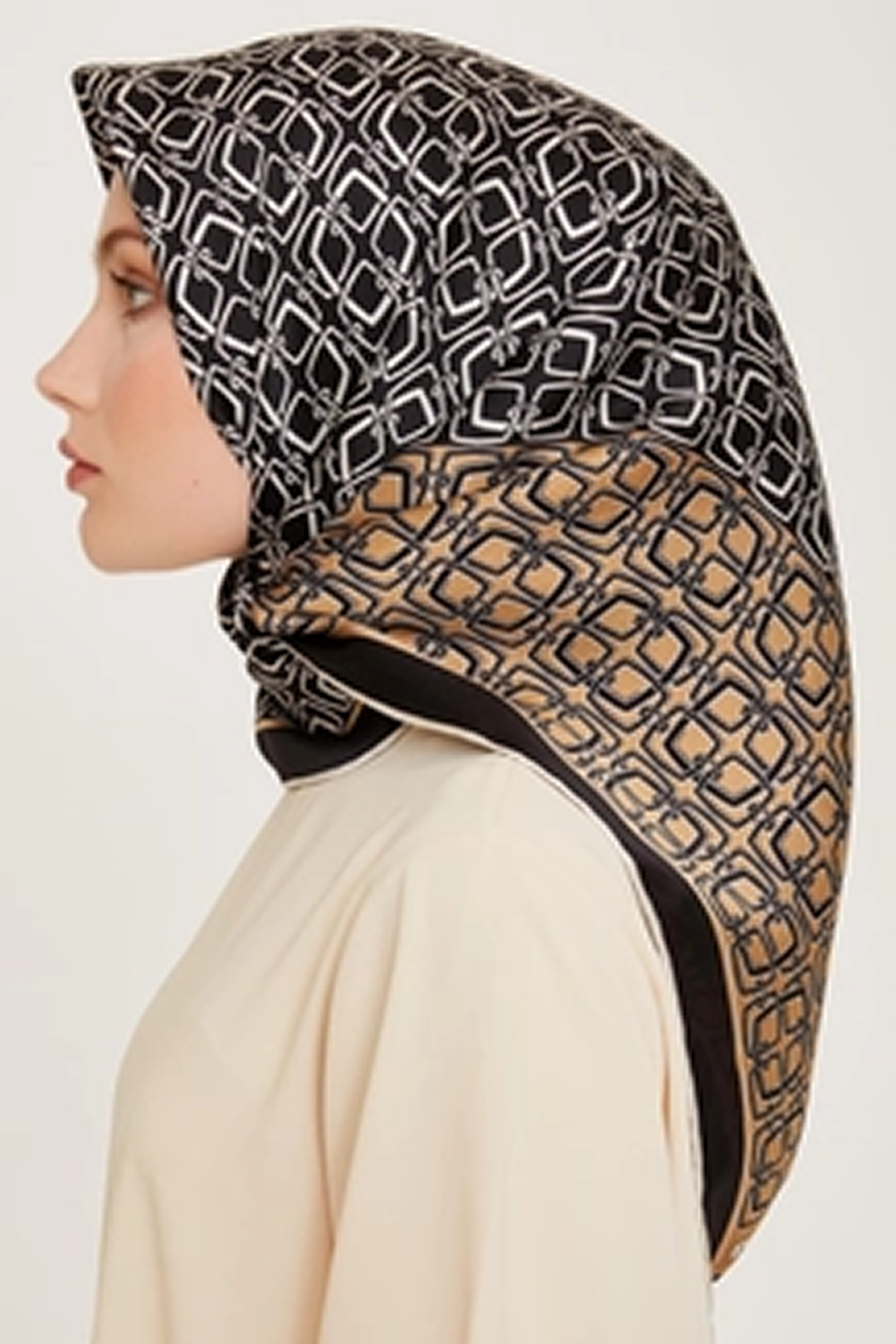 Armine 24 Kış İpek Eşarp-12 Camel