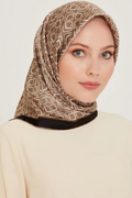 Armine 24 Winter Silk Scarf-12 Mink