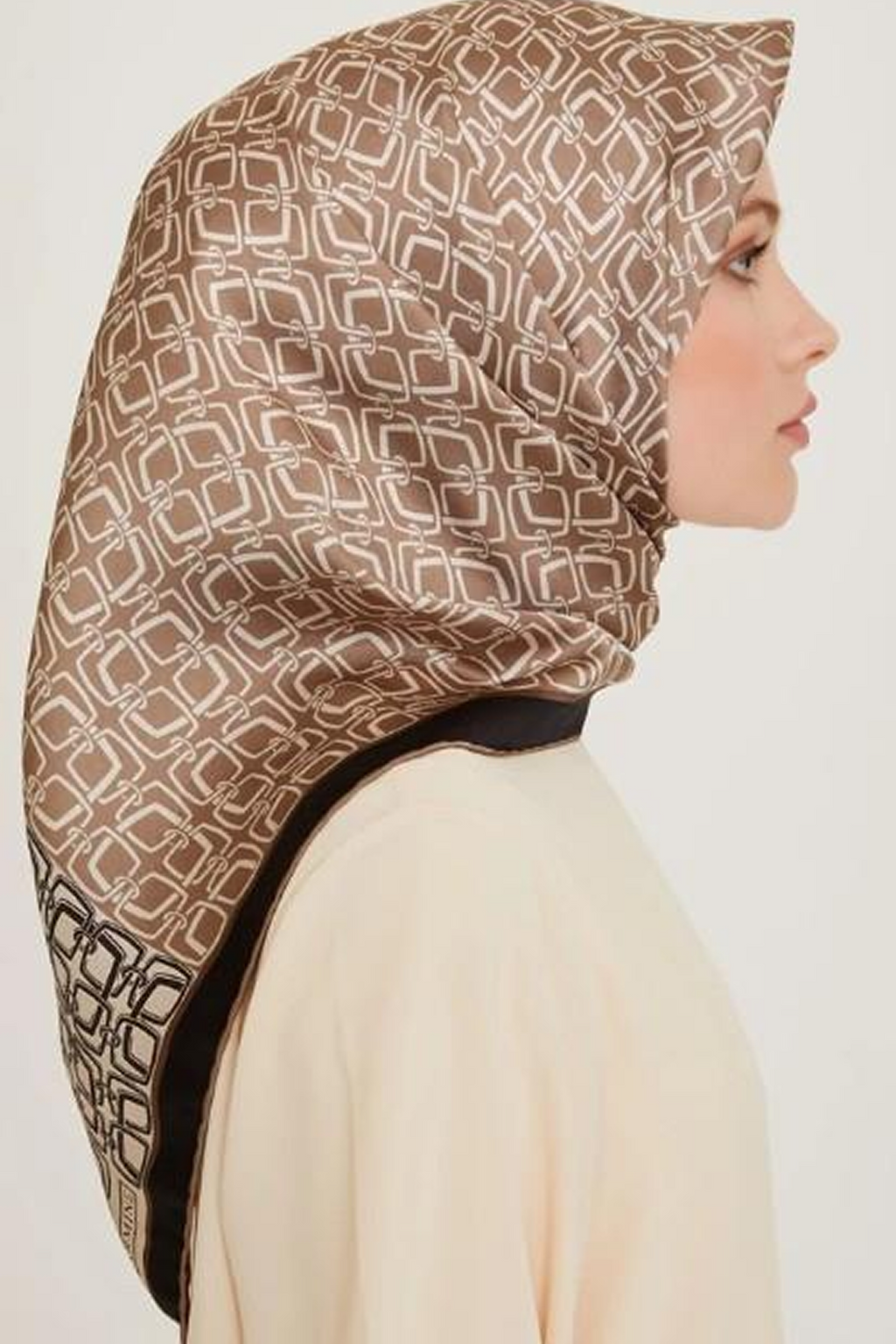 Armine 24 Winter Silk Scarf-12 Mink