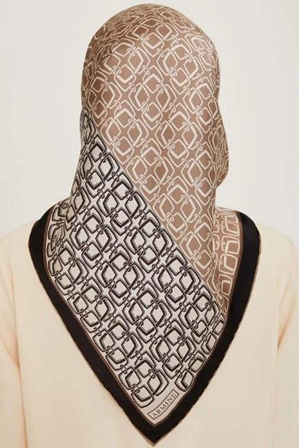 Armine 24 Winter Silk Scarf-12 Mink