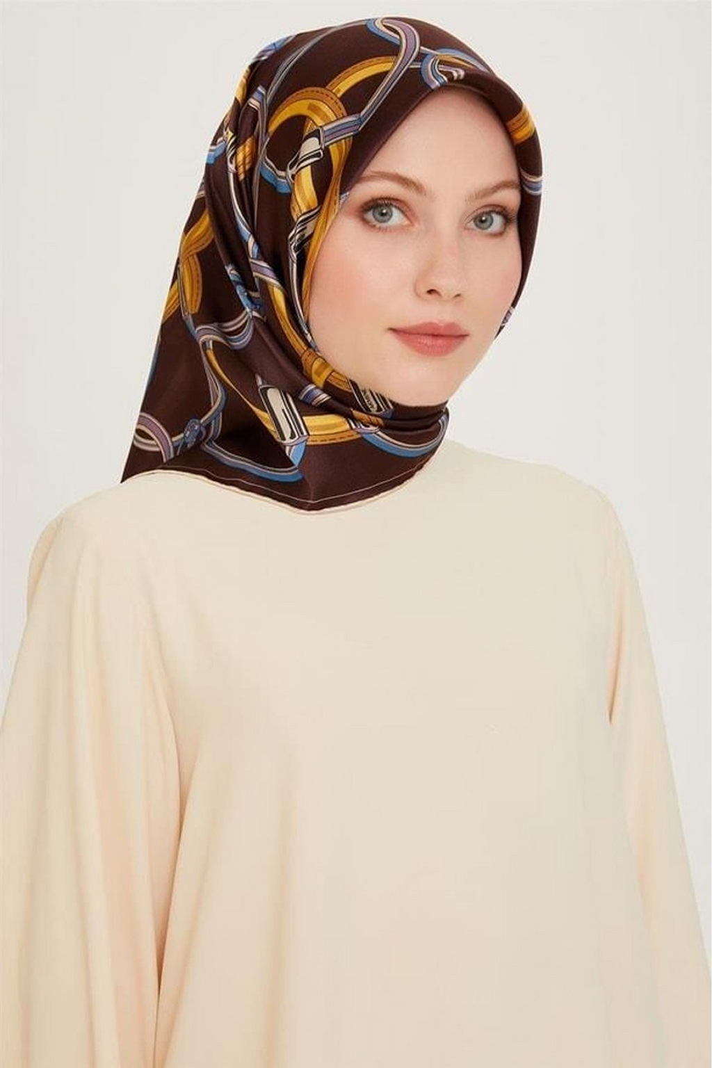 Armine 24 Winter Silk Scarf-13 Bitter Coffee
