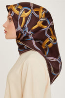 Armine 24 Kış İpek Eşarp-13 Acı Kahve