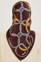 Armine 24 Kış İpek Eşarp-13 Acı Kahve