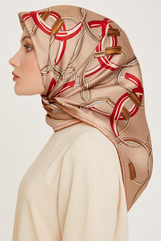 Armine 24 Kış İpek Eşarp-13 Camel