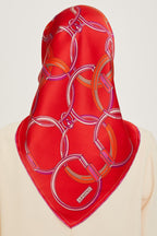 Armine 24 Kış İpek Eşarp-13 Kırmızı