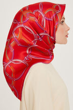 Armine 24 Kış İpek Eşarp-13 Kırmızı