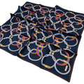 Armine 24 Winter Silk Scarf-13 Navy Blue