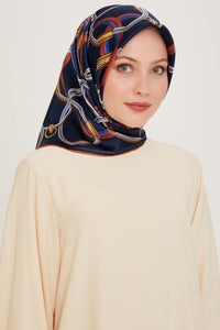 Armine 24 Kış İpek Eşarp-13 Lacivert