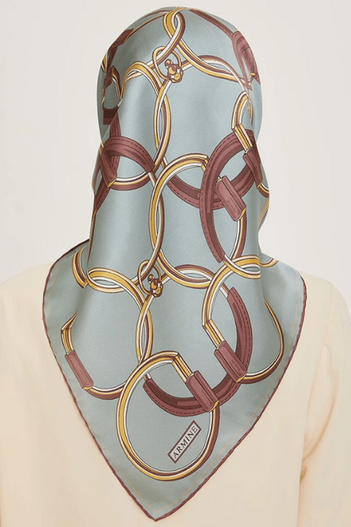 Armine 24 Winter Silk Scarf-13 Mint
