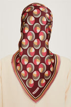 Armine 24 Kış İpek Eşarp-14 Bordo