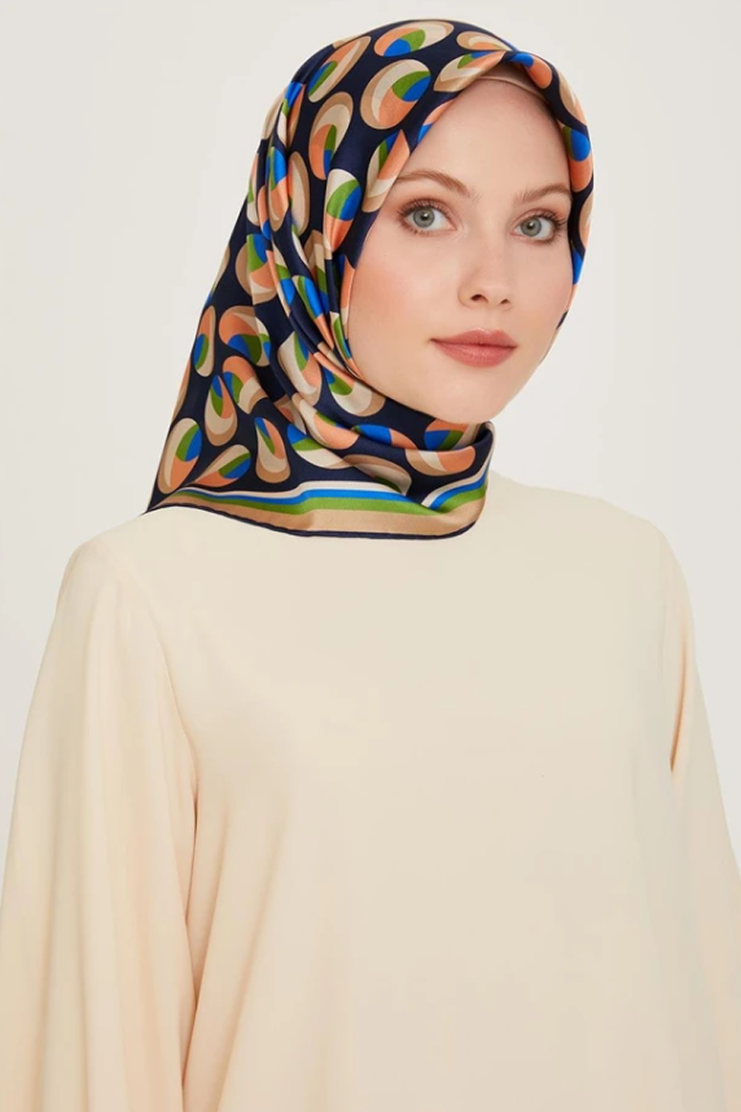 Armine 24 Kış İpek Eşarp-14 Lacivert
