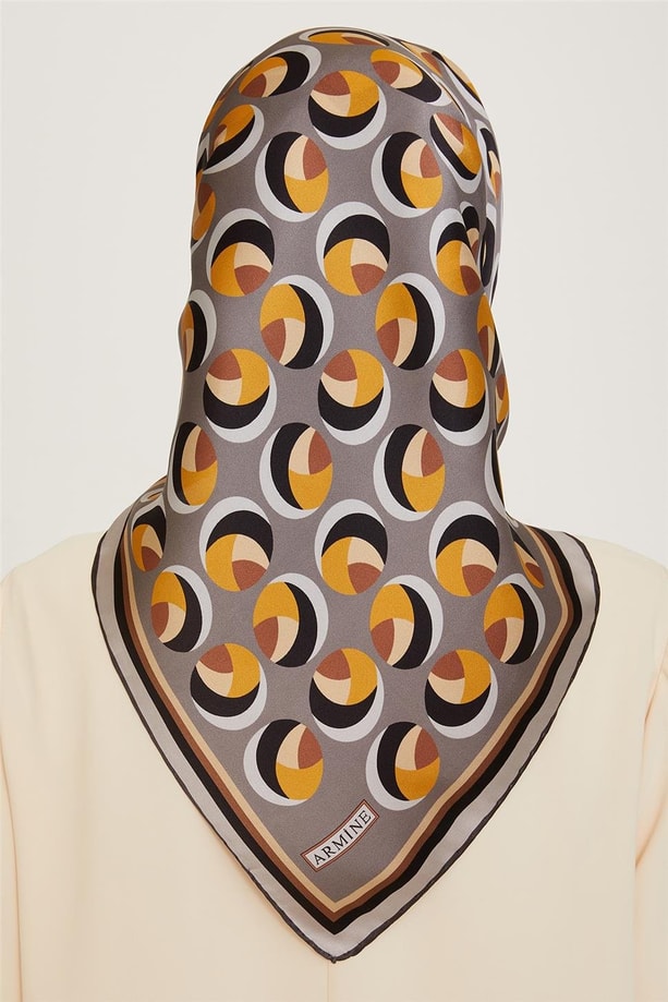 Armine 24 Kış İpek Eşarp-14 Sarı