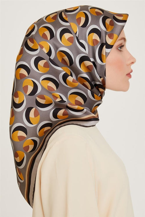 Armine 24 Winter Silk Scarf-14 Yellow