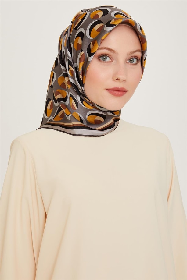 Armine 24 Kış İpek Eşarp-14 Sarı