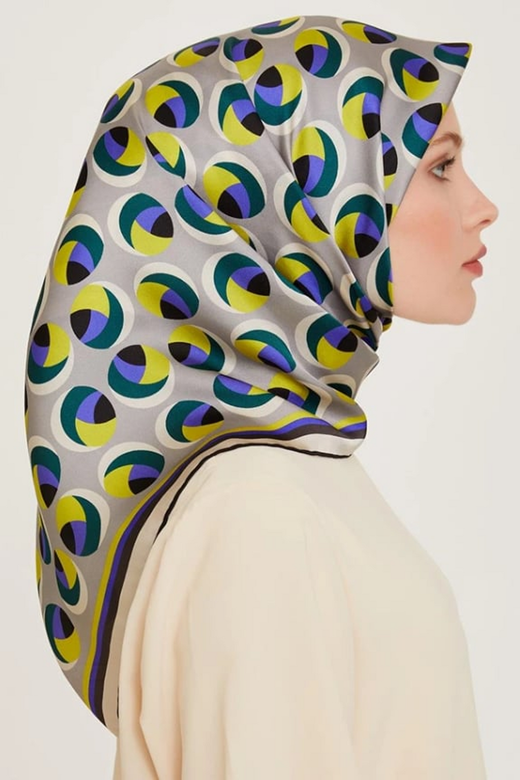 Armine 24 Winter Silk Scarf-14 Emerald