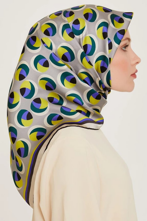 Armine 24 Winter Silk Scarf-14 Emerald
