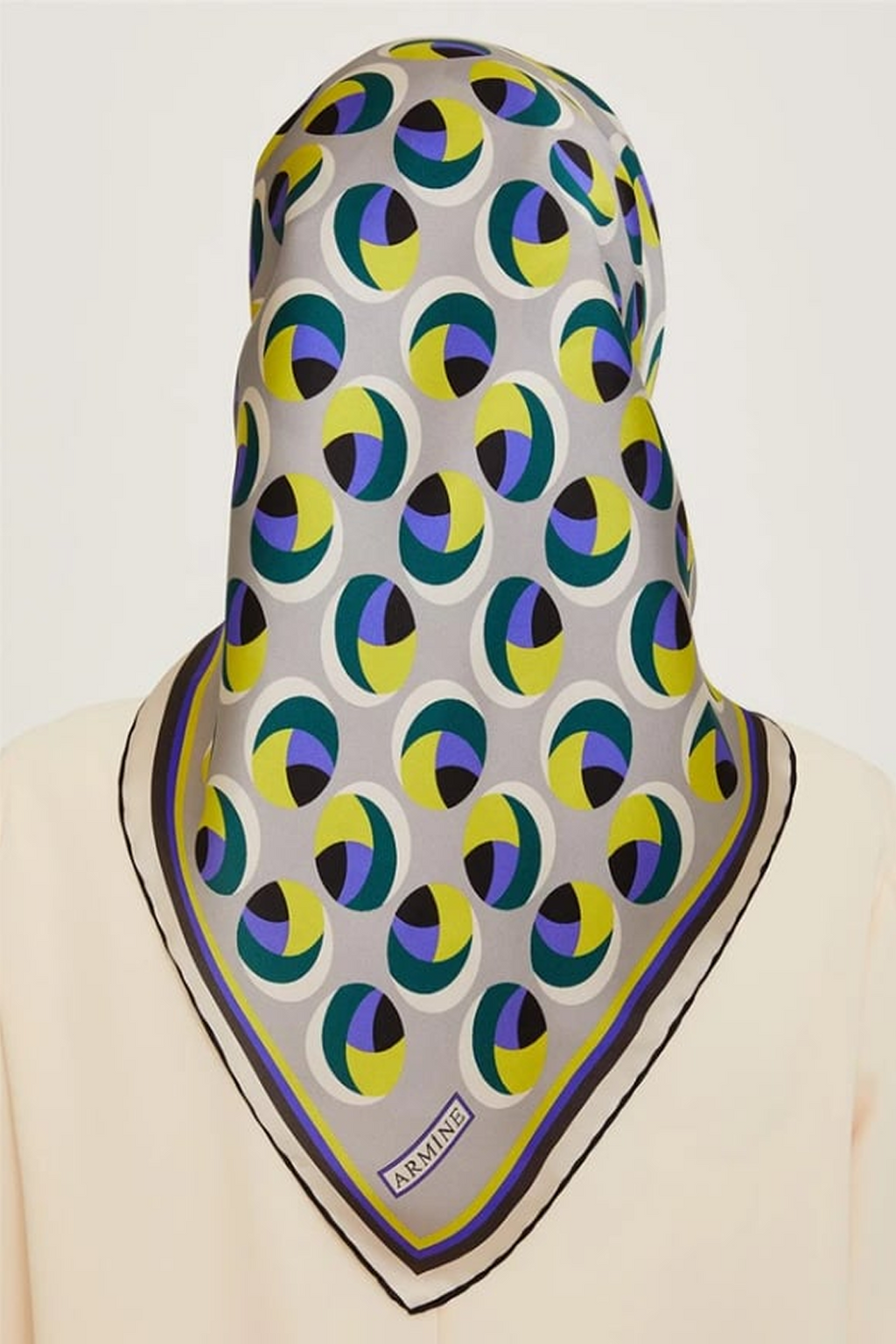 Armine 24 Winter Silk Scarf-14 Emerald