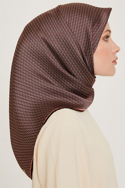 Armine 24 Winter Silk Scarf-15 Red