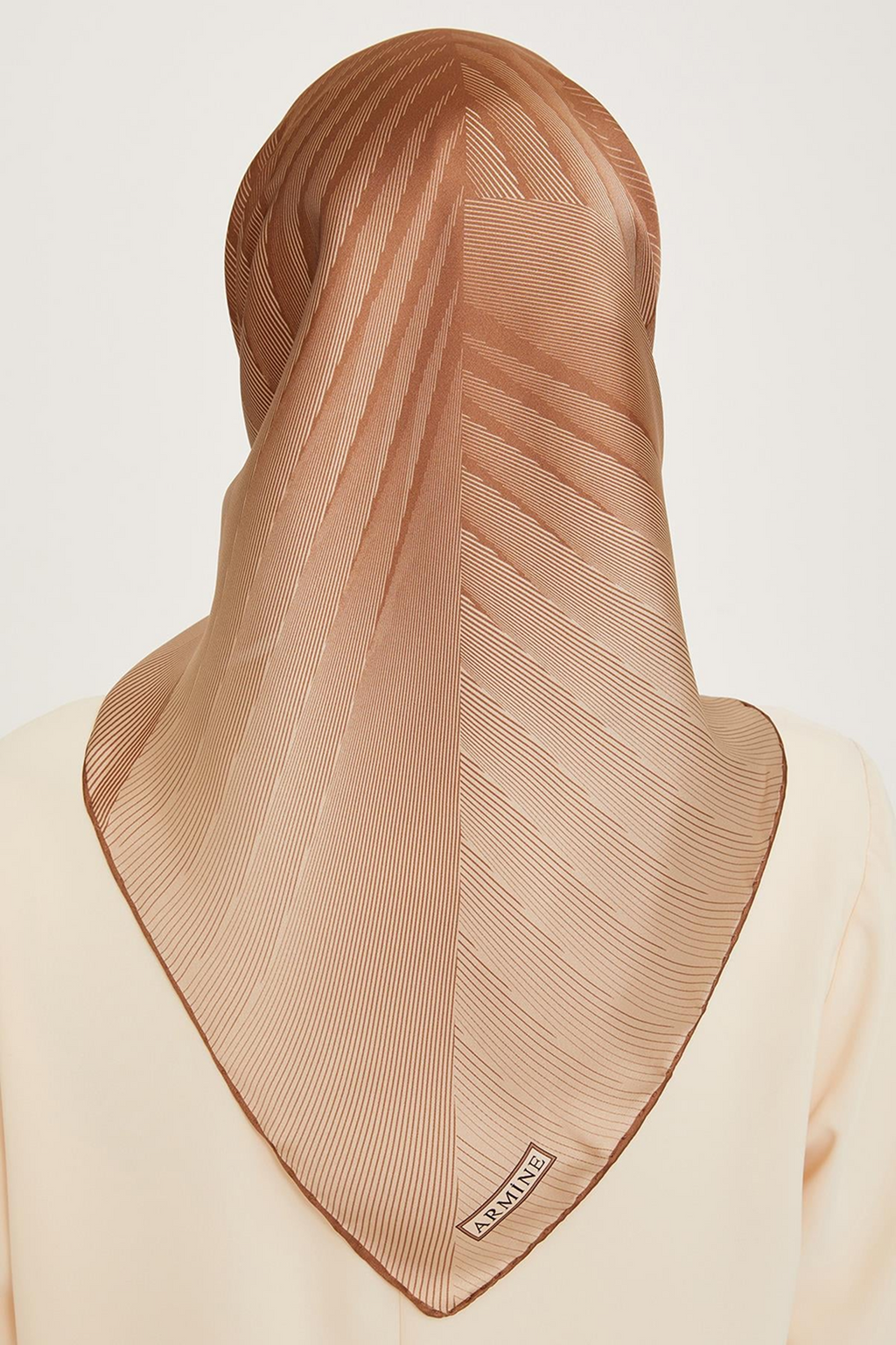 Armine 24 Winter Silk Scarf-16 Camel