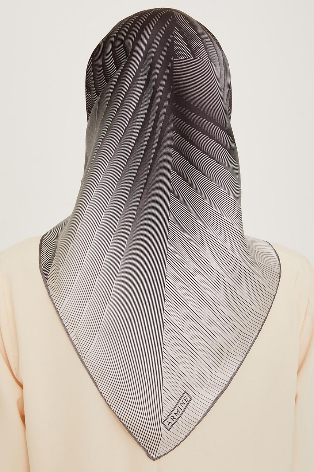 Armine 24 Winter Silk Scarf-16 Grey