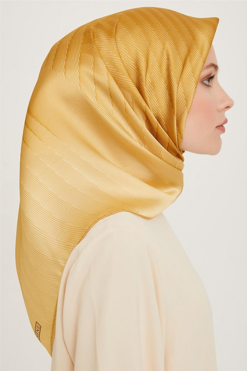 Armine 24 Winter Silk Scarf-16 Yellow