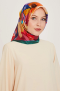 Armine 24 Winter Silk Scarf-17 Green