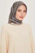 Armine 24 Winter Silk Scarf-18 Grey