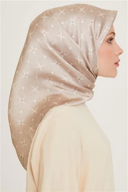 Armine 24 Winter Silk Scarf-2 Stone Color