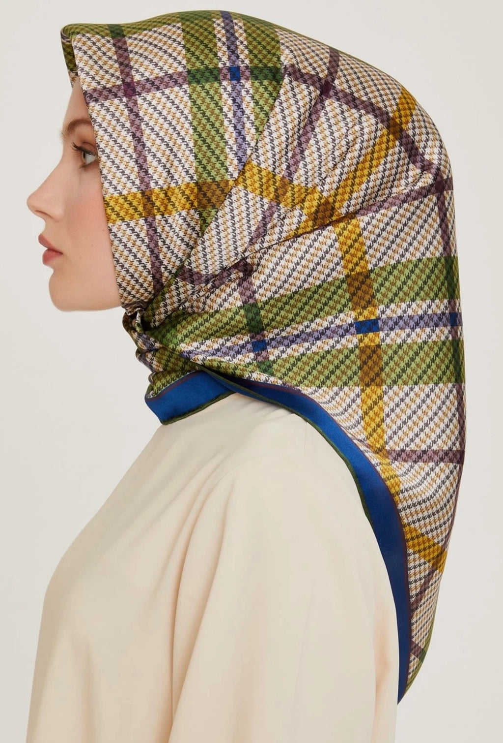 Armine 24 Kış İpek Eşarp-20 İndigo