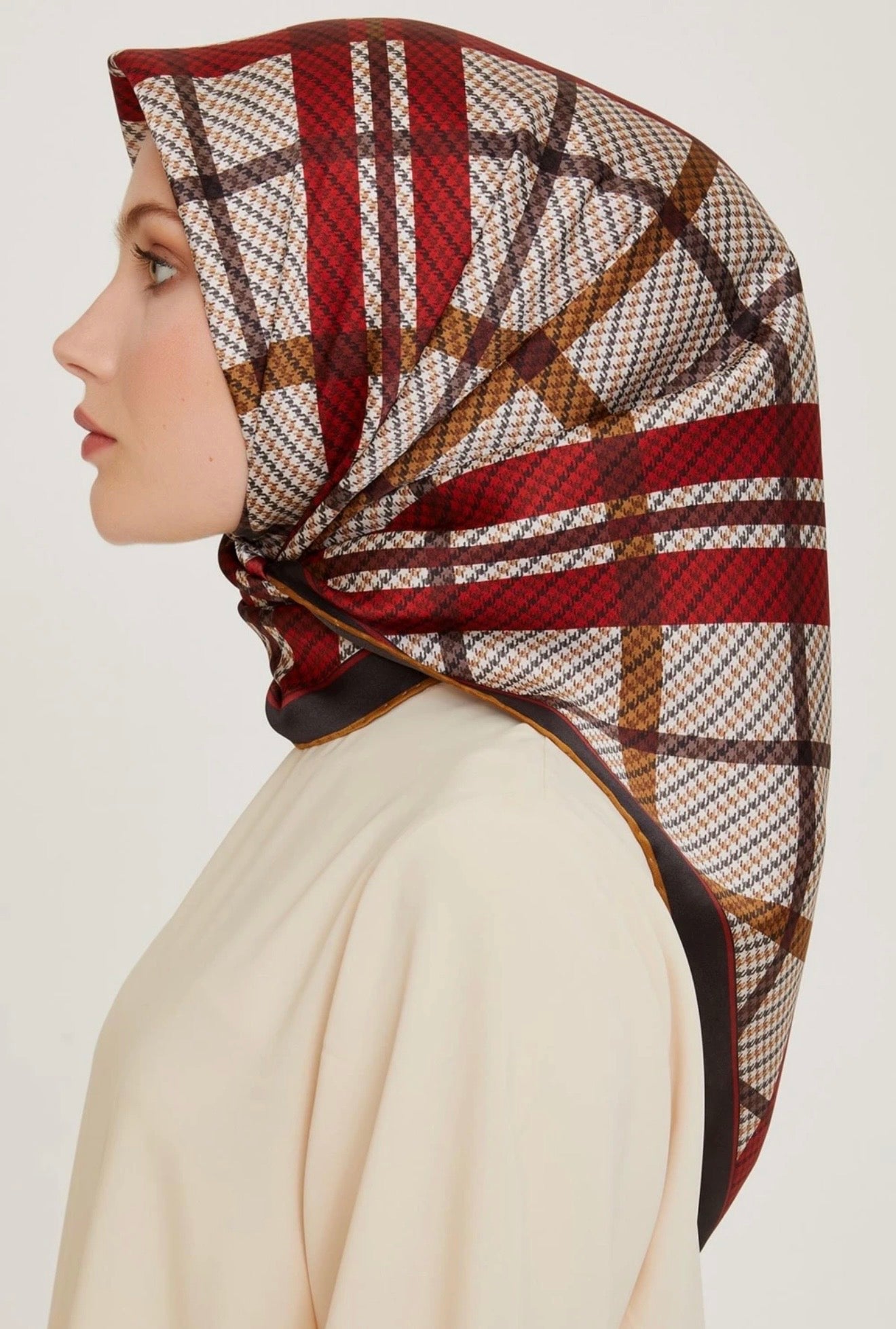 Armine 24 Kış İpek Eşarp-20 Kiremit