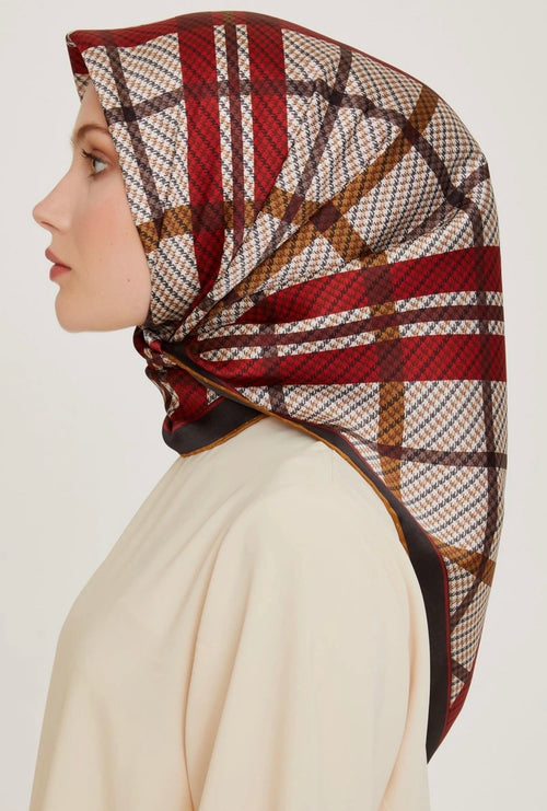 Armine 24 Winter Silk Scarf-20 Tile